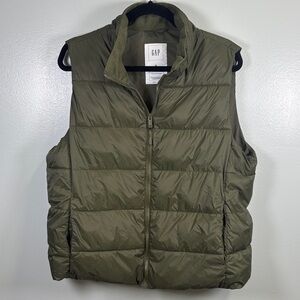 GAP Army‎ Green Puffer Vest Sz L